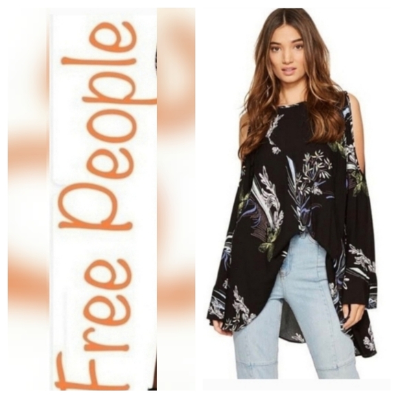 Free People Clear Skies Cold Shoulder Tunic Mini Dress - Picture 1 of 11